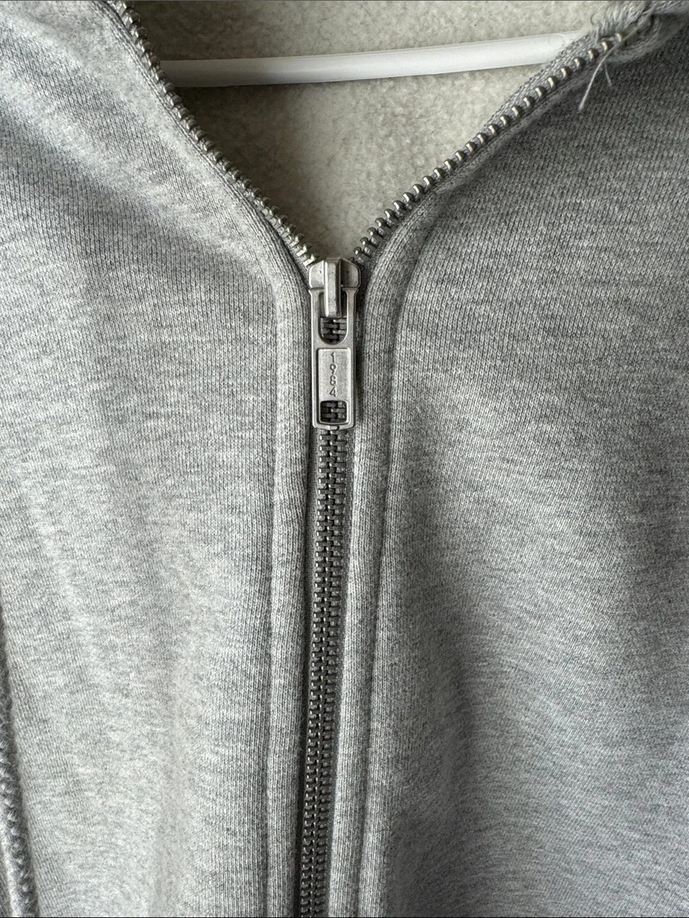 Brandy Melville Gray Full-Zip Hoodie Sweatshirt - Picture 3 of 5